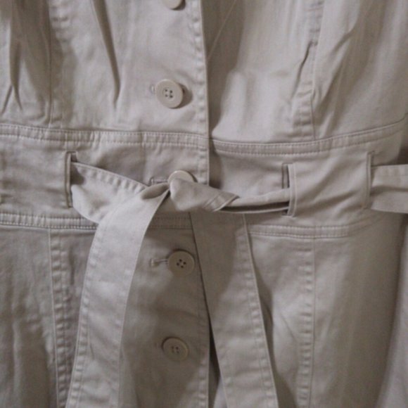 Calvin Klein Petite Belted Khaki Dress Size 12P - Picture 4 of 7